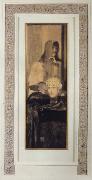 Fernand Khnopff White Black and Gold Spain oil painting artist